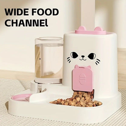Pet Large-Capacity Feeder Integrated Automatic Water Dispenser Cat Food Bowl Dog Feeding Bowl Cat Bowl Dog Bowl Pet Supplies