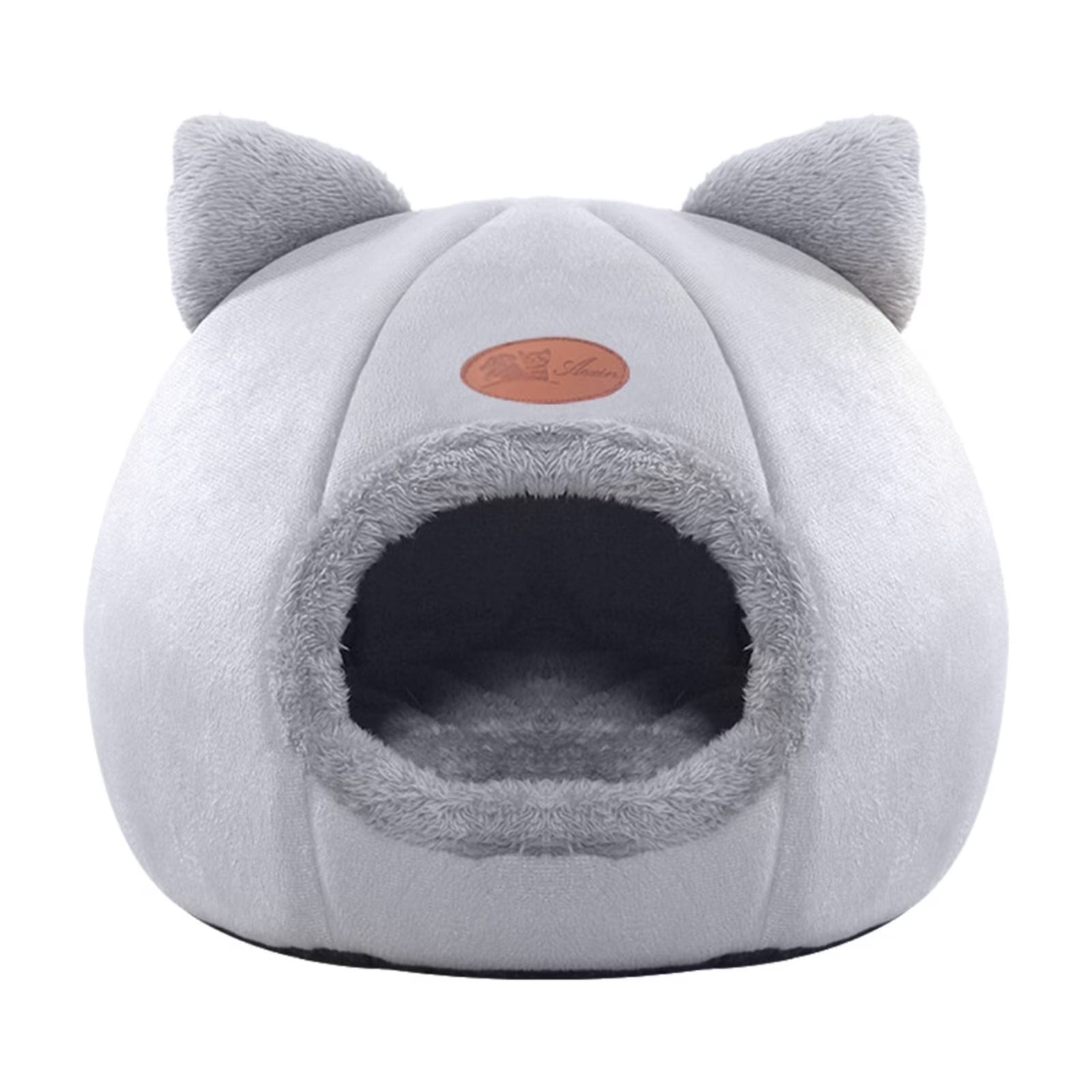 Warm Pet Cave Indoor Cat House Soft Cat Tent Bed Cute Cat Cubby Cozy Dog House Bed Pet Supplies Black of Friday
