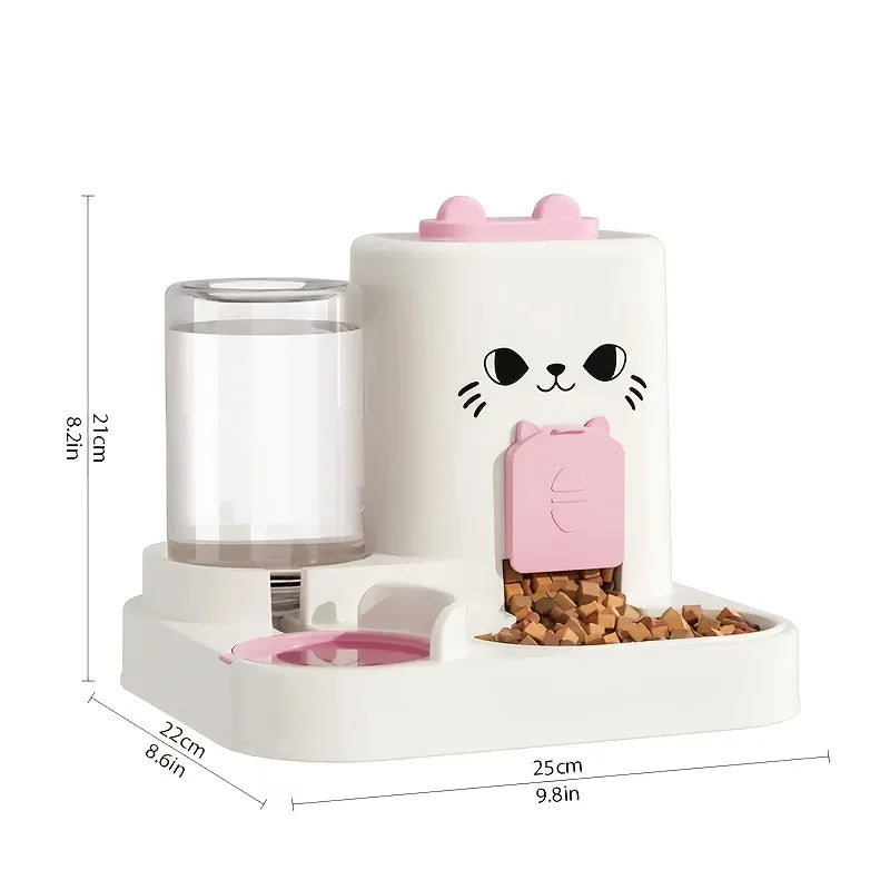 Pet Large-Capacity Feeder Integrated Automatic Water Dispenser Cat Food Bowl Dog Feeding Bowl Cat Bowl Dog Bowl Pet Supplies