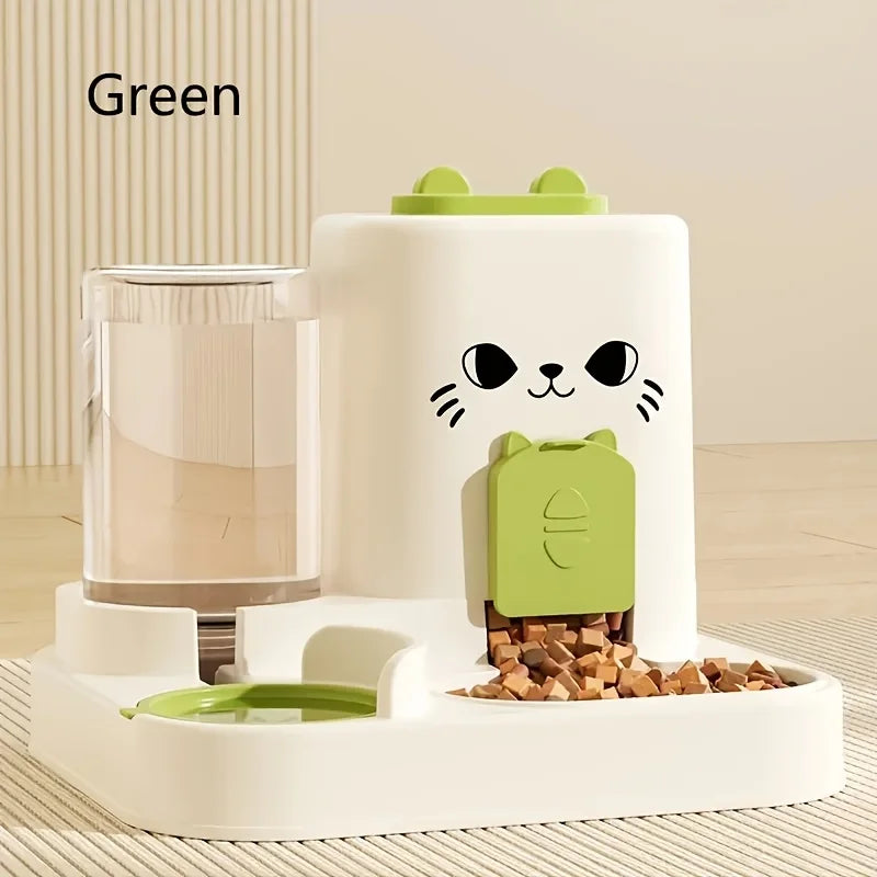Pet Large-Capacity Feeder Integrated Automatic Water Dispenser Cat Food Bowl Dog Feeding Bowl Cat Bowl Dog Bowl Pet Supplies