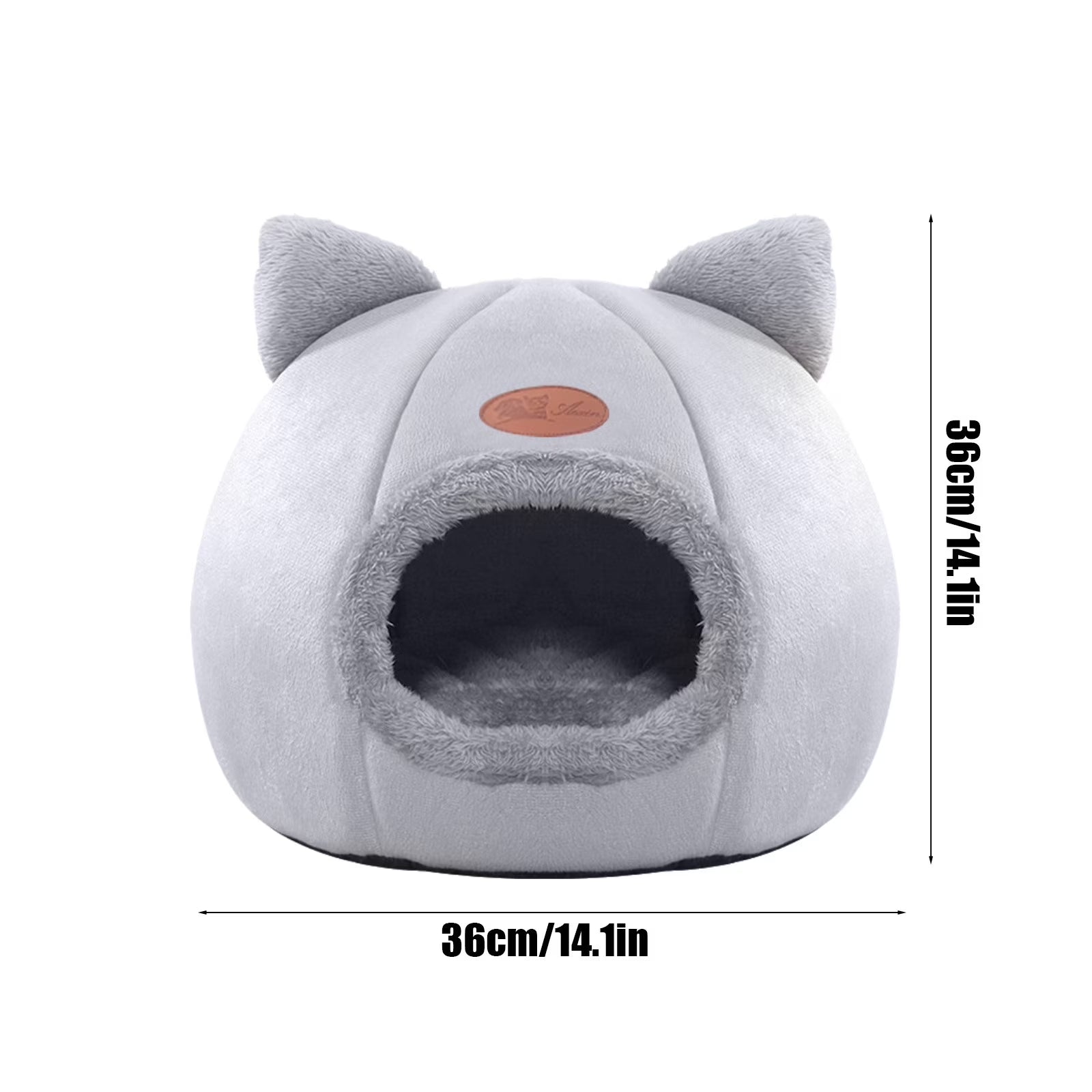 Warm Pet Cave Indoor Cat House Soft Cat Tent Bed Cute Cat Cubby Cozy Dog House Bed Pet Supplies Black of Friday