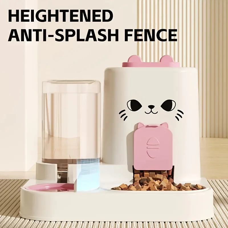 Pet Large-Capacity Feeder Integrated Automatic Water Dispenser Cat Food Bowl Dog Feeding Bowl Cat Bowl Dog Bowl Pet Supplies