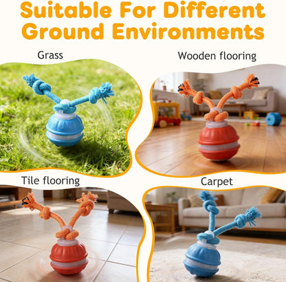 2PCS Zealburst Dog Toy, Interactive Dog Toys, 2026 Upgraded Motion Activated Squeaky Cat Balls, 360° Smart Automatic Rolling Moving for Bored Pet Cats Dogs (Orange+Blue)