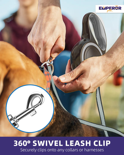 16 Ft Retractable Dog Leash Small Dogs - up to 44Lbs, Small Dog Leash Heavy Duty Dog Leash Retractable 16 Ft - Gray - GY16-20
