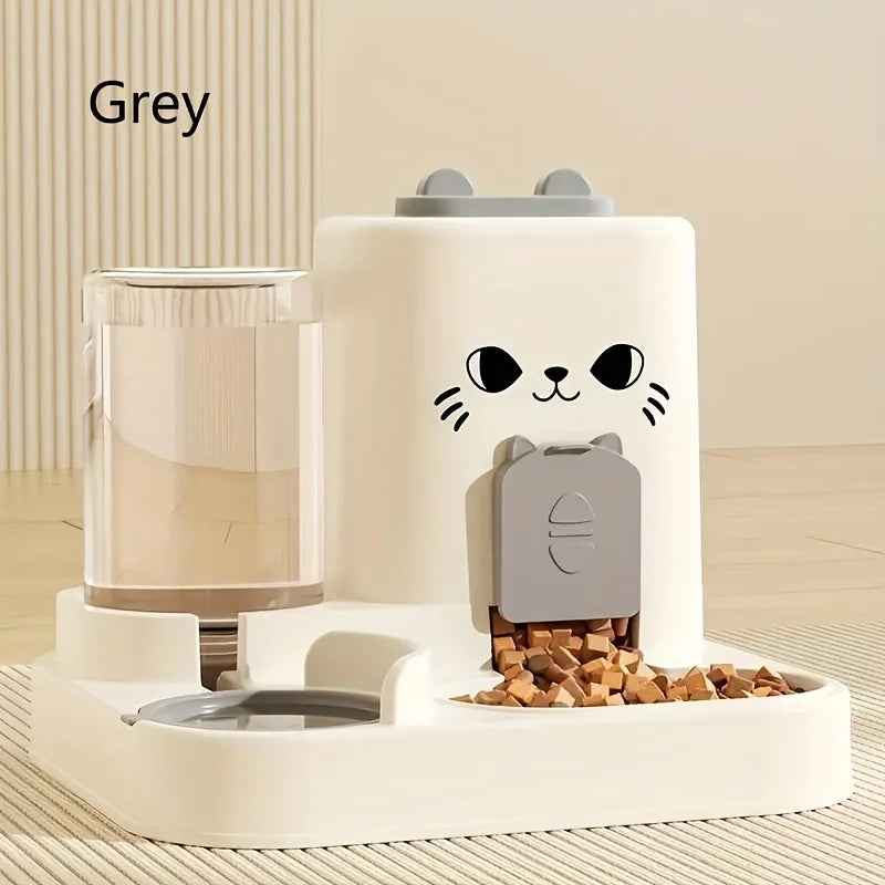 Pet Large-Capacity Feeder Integrated Automatic Water Dispenser Cat Food Bowl Dog Feeding Bowl Cat Bowl Dog Bowl Pet Supplies