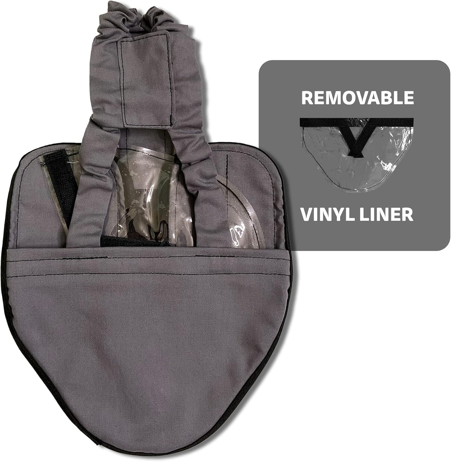Starter Kit - Wrap-Around Runner Duck Diaper W/ Removable Liner & Fixed Tab - Durable, Secure Fit, Easy-To-Wear - Essential Duck Supplies for Real Ducks, Made in USA - Gray