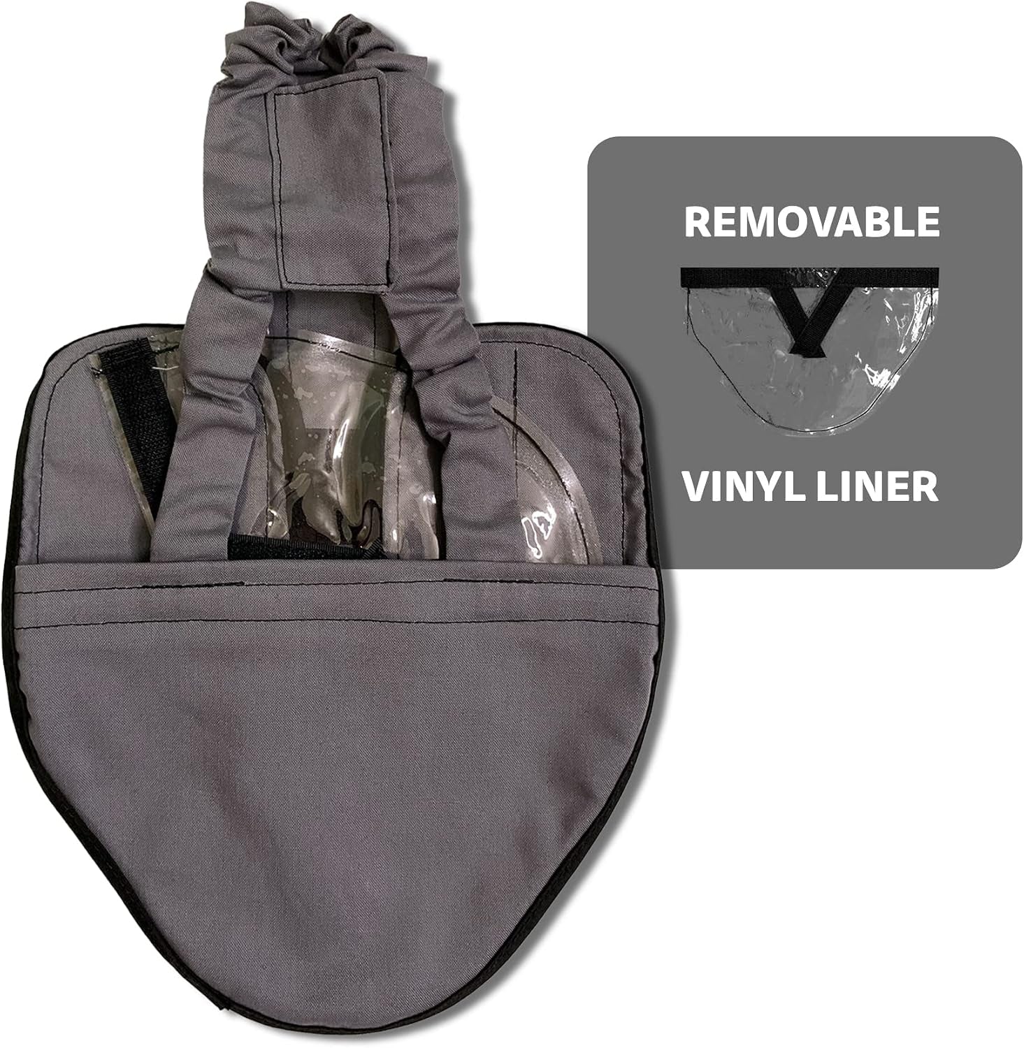 Starter Kit - Wrap-Around Runner Duck Diaper W/ Removable Liner & Fixed Tab - Durable, Secure Fit, Easy-To-Wear - Essential Duck Supplies for Real Ducks, Made in USA - Gray