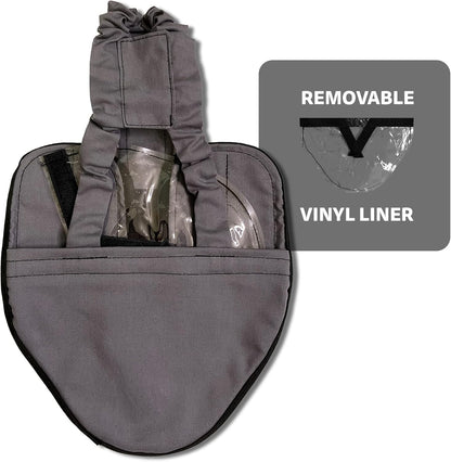 Starter Kit - Wrap-Around Runner Duck Diaper W/ Removable Liner & Fixed Tab - Durable, Secure Fit, Easy-To-Wear - Essential Duck Supplies for Real Ducks, Made in USA - Gray