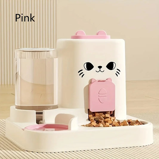 Pet Large-Capacity Feeder Integrated Automatic Water Dispenser Cat Food Bowl Dog Feeding Bowl Cat Bowl Dog Bowl Pet Supplies