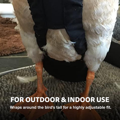 Starter Kit - Wrap-Around Runner Duck Diaper W/ Removable Liner & Fixed Tab - Durable, Secure Fit, Easy-To-Wear - Essential Duck Supplies for Real Ducks, Made in USA - Gray